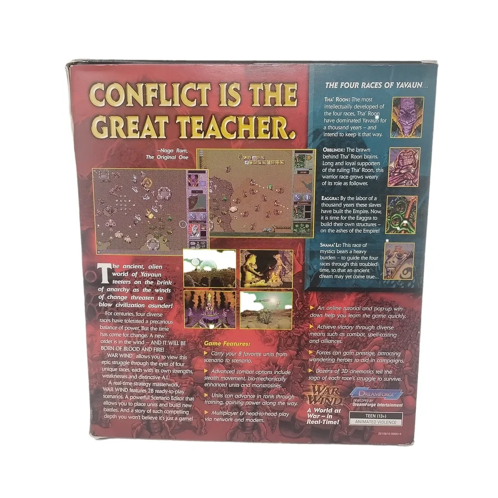 War Wind 1996 PC Big Box Strategy Game SSI Windows 95 Complete Set Rare Retro